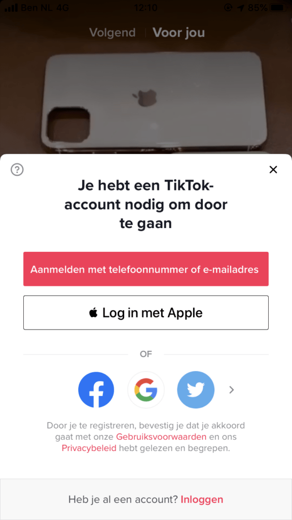 Een TikTok account aanmaken? Dat doe je zo.
